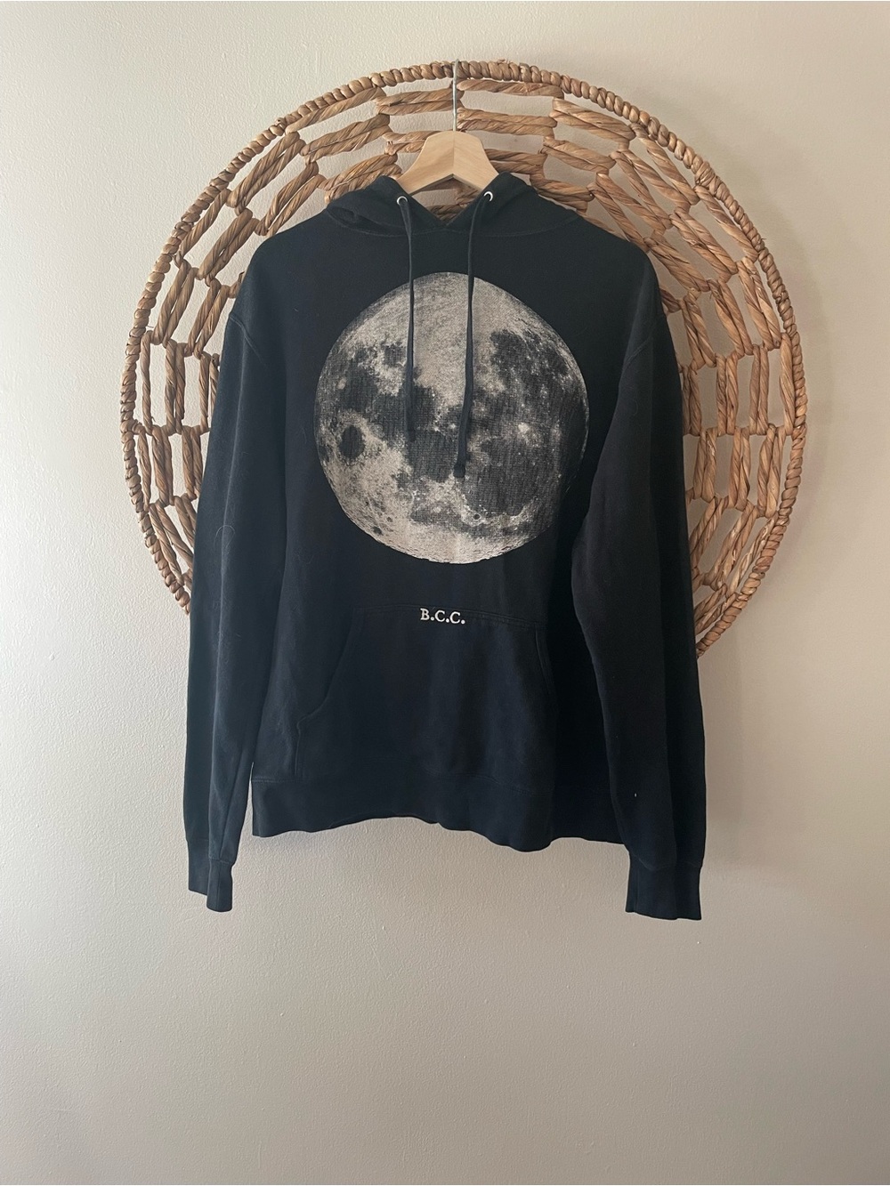 Men's Black Craft Moon Graphic Hoodie